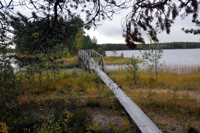 Brücke an einem Zufluss des Suomunjärvi